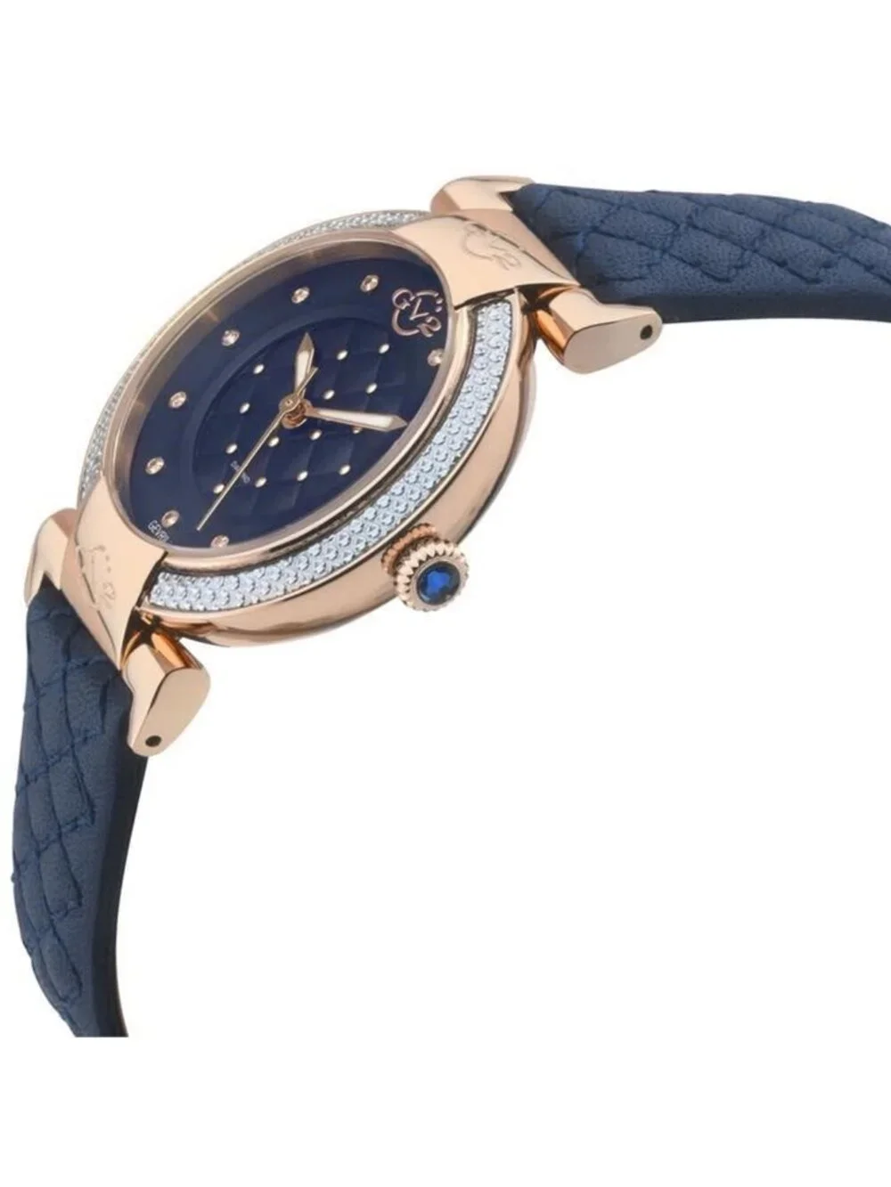 NWT Gv2 By Gevril Berletta Quartz Diamond Blue Dial Ladies Watch